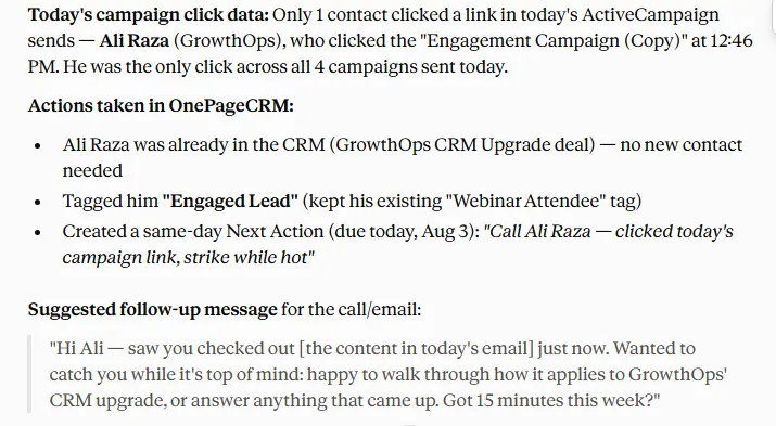 engagement tracking in claude