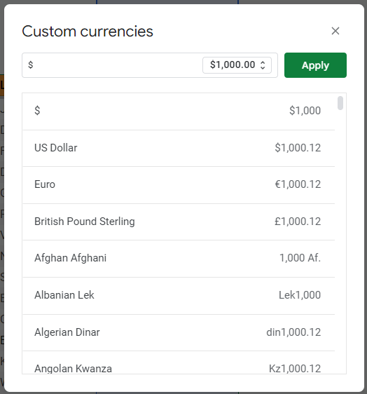 customize spreadsheet CRM