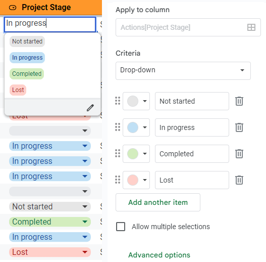 customize spreadsheet CRM